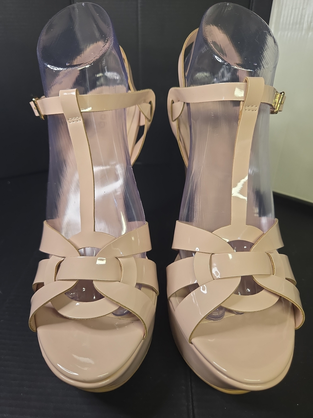 Aldo Nellyy Platform Sandals Wedges Shoes Nude Color Womens Size 11